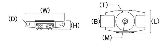 鷹牌UWA直行搬運(yùn)坦克車結(jié)構(gòu)尺寸圖片