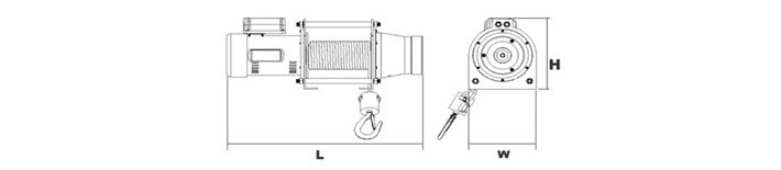 DU-210小型卷揚(yáng)機(jī)結(jié)構(gòu)尺寸圖