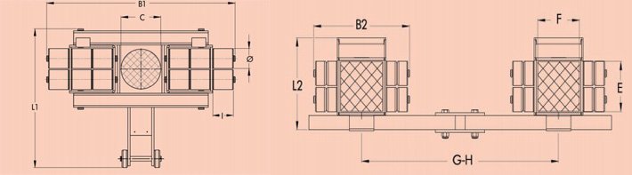 12噸JUNG組合式搬運小坦克結(jié)構(gòu)尺寸圖片