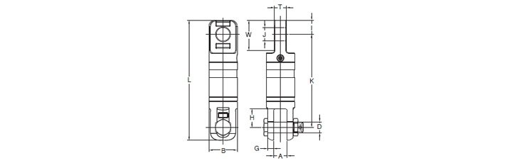 OU型鋼絲繩應(yīng)力釋放器結(jié)構(gòu)尺寸圖片