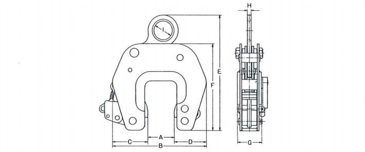鷹牌EC型PC板用無(wú)傷夾鉗結(jié)構(gòu)尺寸圖片