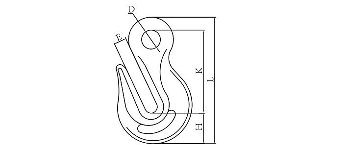 G80眼型抓鉤結(jié)構(gòu)尺寸圖片