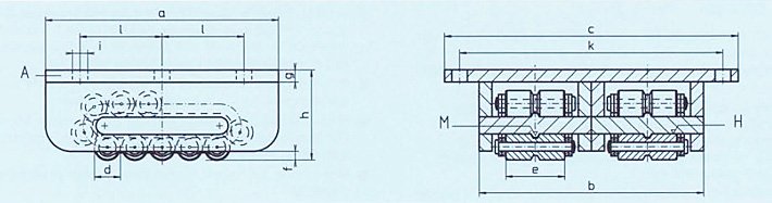 德國ZAM系列滾輪小車結構尺寸圖片
