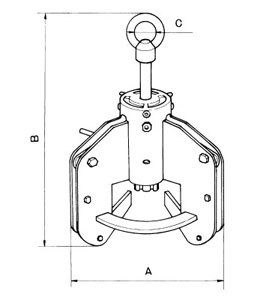 OV型圓管吊鉗尺寸圖