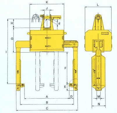 TWE鷹牌線(xiàn)圈吊具尺寸圖