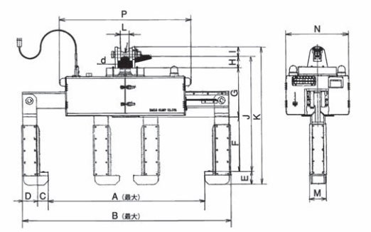 TWER鷹牌線(xiàn)圈吊具尺寸圖