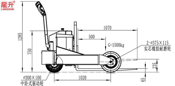 戶外電動(dòng)搬運(yùn)車尺寸圖一