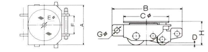 DSB轉(zhuǎn)向搬運(yùn)小坦克尺寸圖