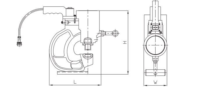單手切割葫蘆機尺寸圖